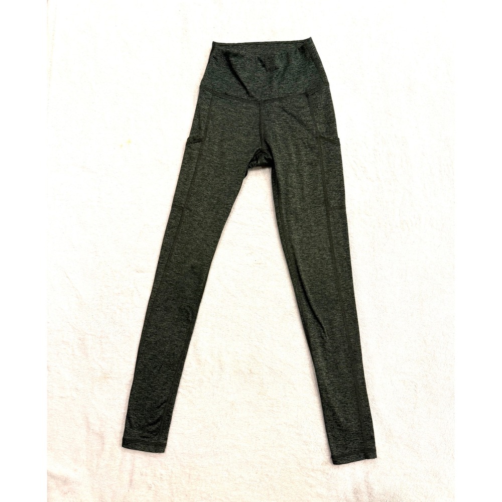 Aerie Chill Play Move High Waisted Pocket Leggings Heathered Green Womens XS